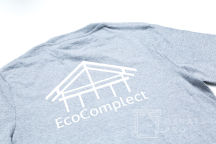 Серые футболки с логотипом «Eco complect»