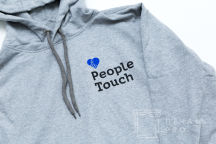 Серые толстовки с логотипом «People touch»