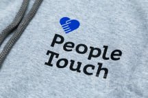 Серые толстовки с логотипом «People touch»